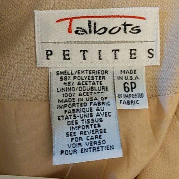 Talbots Blazer 6P Authentic 80s Neutral NWT Jacket Beige - Picture 12 of 12